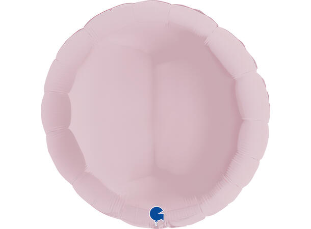Ensfarget - Pastel Pink 1 Folieballong - Rund - 36" (91cm)