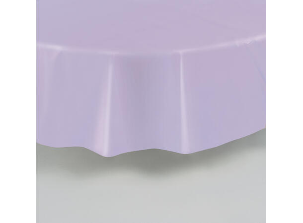 Ensfarget Lavendel 1 Plastikkduk rund - 213cm