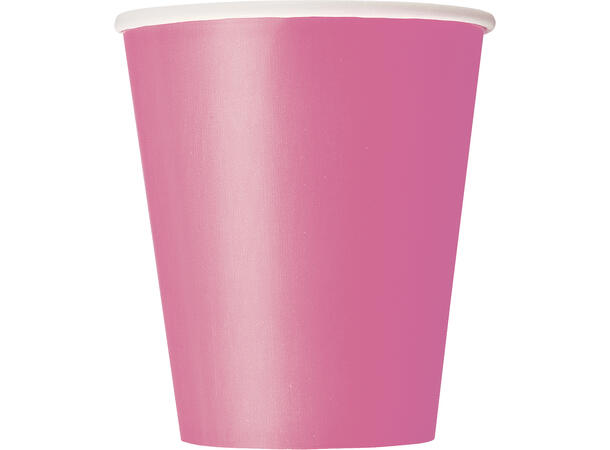 Ensfarget Mørk Rosa 14 Kopper i papp - 2,5dl