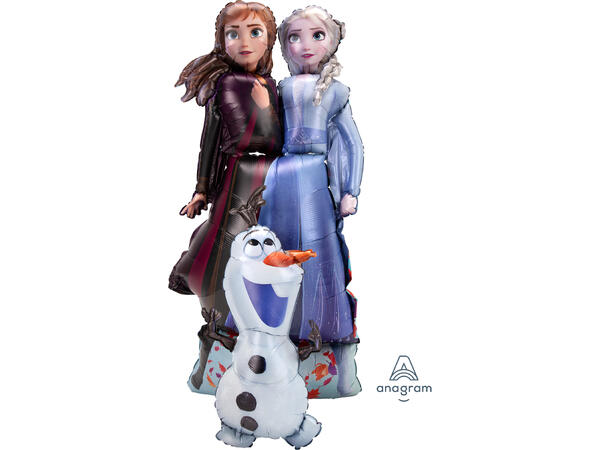 Frozen 2 - Elsa, Anna og Olaf 1 Folieballong med form - 68x147cm