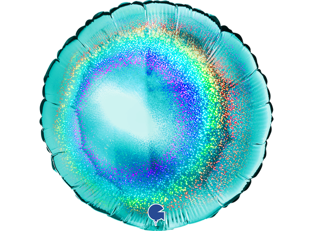 Glitter Holographic - Tiffany 1 Folieballong - Rund - 18" (43cm)
