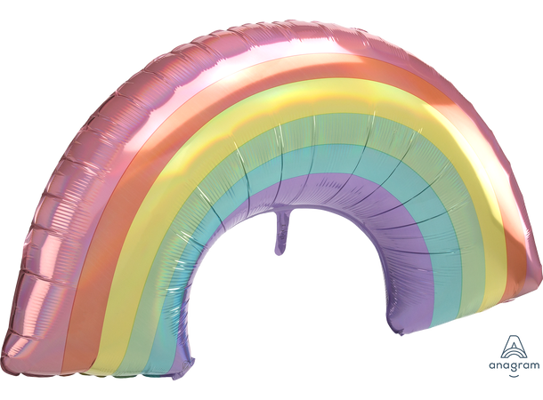 Iridescent Pastel Rainbow 1 Stor folieballong med form - 86x48cm