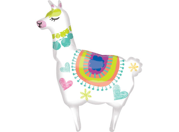 Llama 1 Stor folieballong med form - 71x91cm