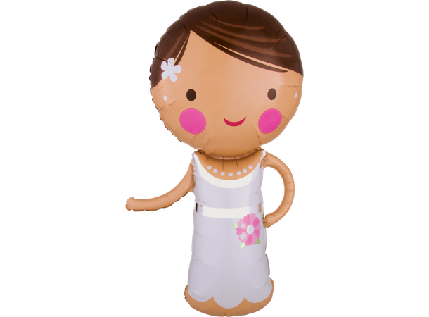 Lovely Bride 1 Stor folieballong med form - 48x101cm