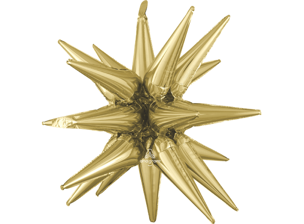 Magic Star™ Large White Gold 1 Folieballong 3D - 76x88cm