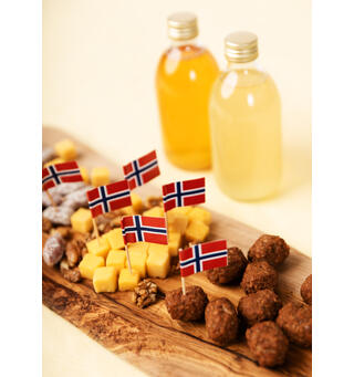 Norske flagg 50 Cocktailpinner med flagg