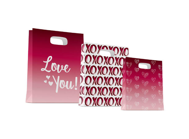 Ombre Love - Gaverposer 3 str 3 gaveposer i papir