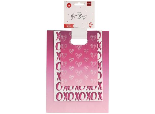 Ombre Love - Gaverposer 3 str 3 gaveposer i papir 