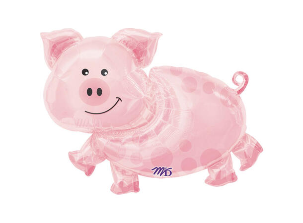 Pig 1 Stor folieballong med form - 89x64cm