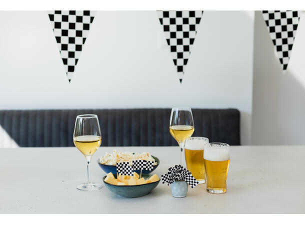 Racing - Banner 1 Flaggbanner i papir 10m -flagg 20x30cm 