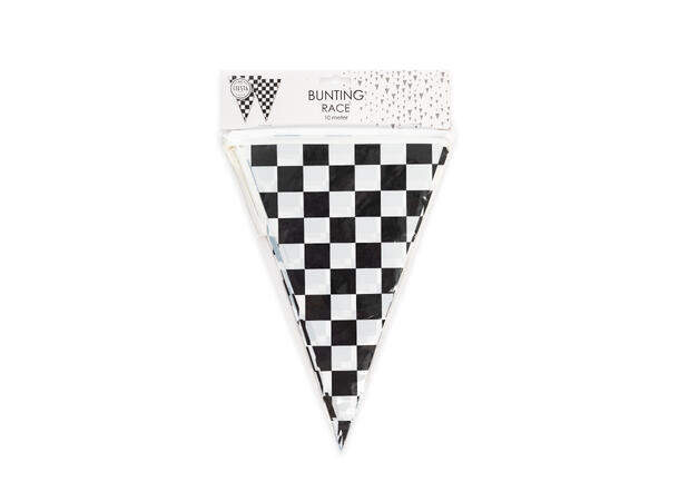 Racing - Banner 1 Flaggbanner i papir 10m -flagg 20x30cm