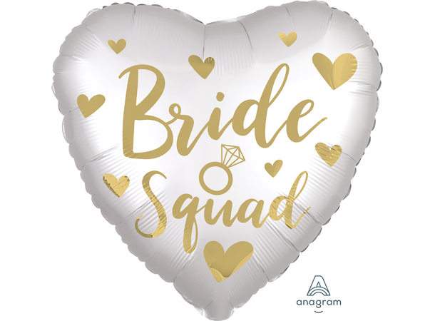 Satin Bride Squad 1 Folieballong - Hjerte - 18" (43cm)