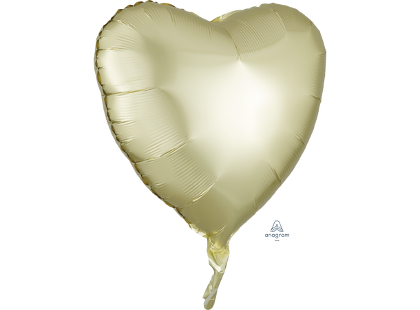 Satin Luxe® Pastel Yellow Heart 1 Folieballong - Hjerte - 18" (43cm)