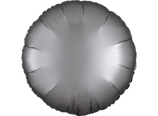 Satin Luxe® Platinum Circle 1 Folieballong - Rund - 18" (43cm)