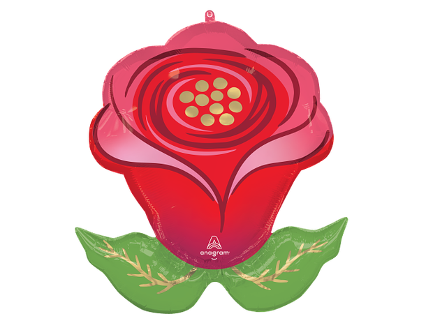 Sending Flowers Rose 1 Folieballong med form - 88x99cm
