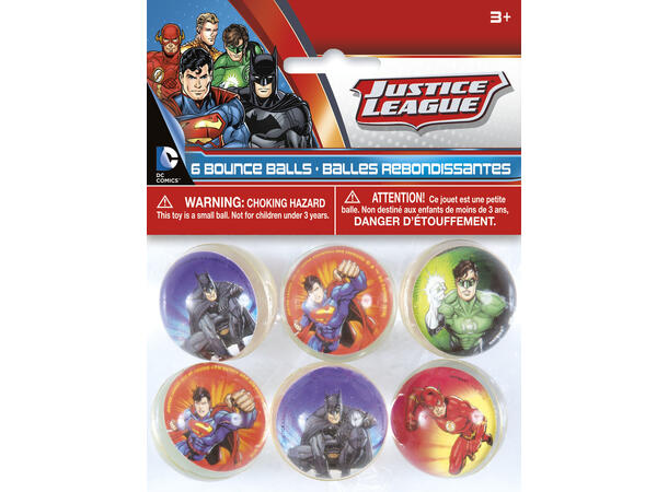 Sprettballer - Justice League 6 stk Festleker