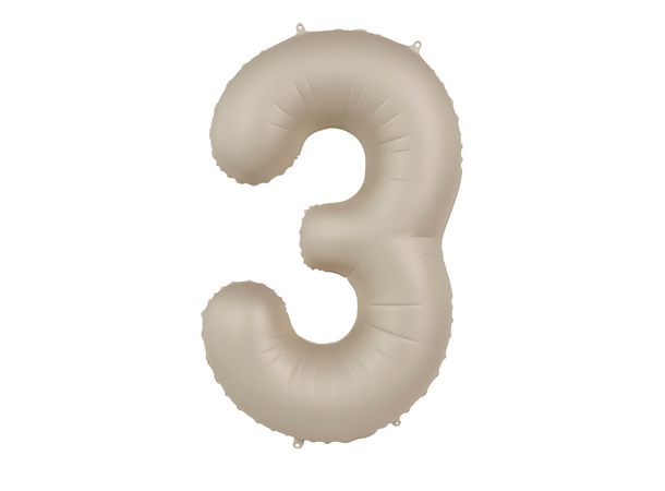 Tallballong - Creamy Latte 3 1 Folieballong - 86cm (34")