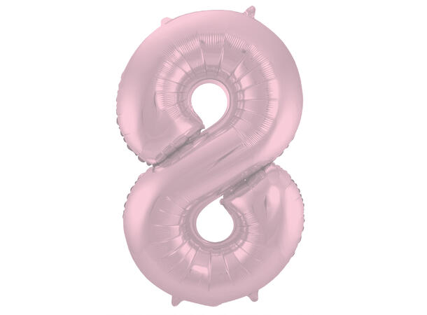 Tallballong - Pastel Rosa Matt - 8 1 Folieballong - 86cm (34")