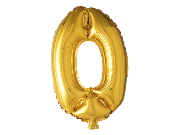 Tallballong # 0 - Gull 1 Folieballong - 41cm (16") 