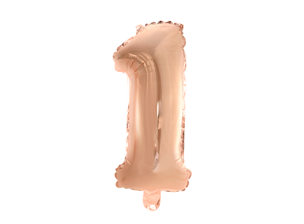 Tallballong # 1 - Rosegull 1 Folieballong - 41cm (16") 