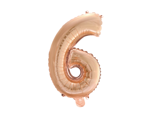 Tallballong # 6 - Rosegull 1 Folieballong - 41cm (16") 