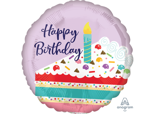 Water Color Birthday 1 Folieballong - Rund - 18" (43cm)