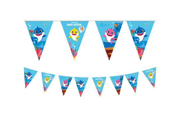 Baby Shark 1 FSC - Papir flaggbanner (9 flagg)