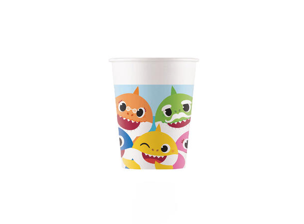 Baby Shark 8 Kopper i papir - 2dl