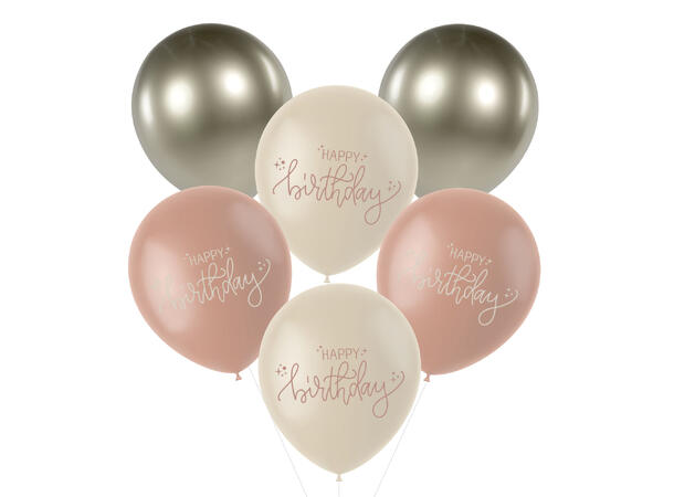 Creme Rose 6 Gummiballonger - 13" (33cm)