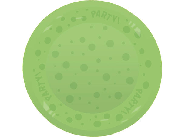 Delvis gjennomsiktig Fluo - Grønn 1 Gjenbrukbar tallerken i plast - 21cm