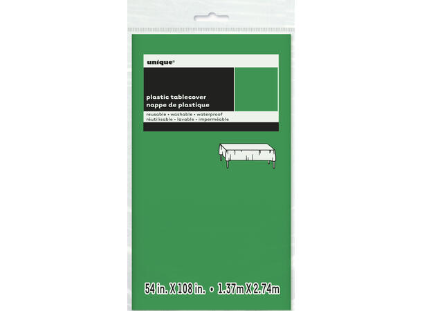 Ensfarget - Smaragdgrønn -Kompakt Pakket 1 Plastikkduk firkantet - 137x214cm