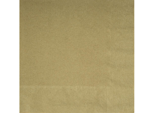 Ensfarget Gull 20 Lunchservietter - 33x33cm