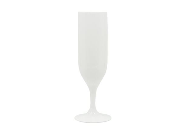 Ensfarget Hvit 2 Gjenbrukbare Champagneglass i plast