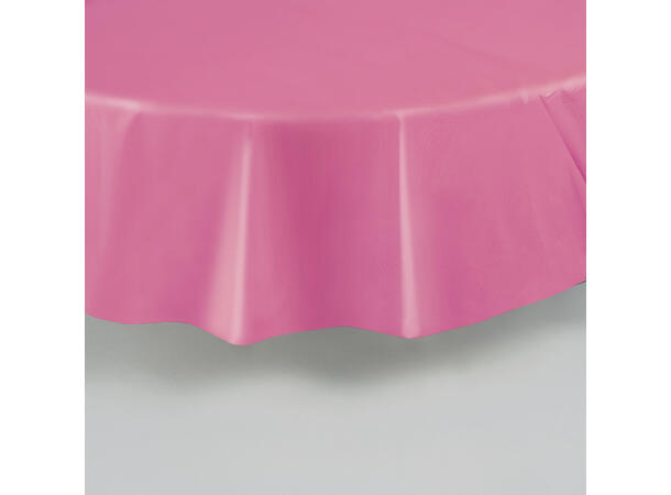 Ensfarget Mørk Rosa 1 Plastikkduk rund - 213cm
