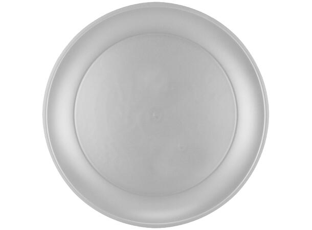 Ensfarget Sølv 2 Gjenbrukbare tallerkener i plast- 21cm