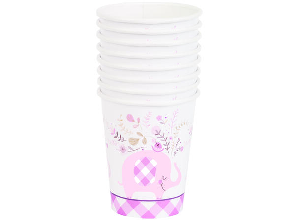 Pink Floral Elephant 8 Kopper i papp - 2,5dl