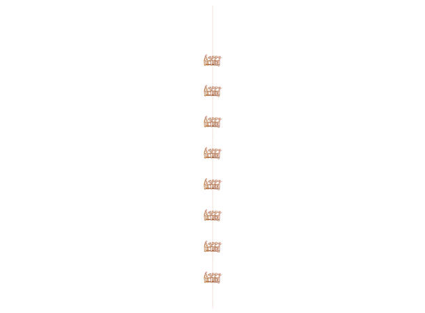 Rosegull Glitz - "Happy Birthday" 6 Hengedekorasjoner- 152cm