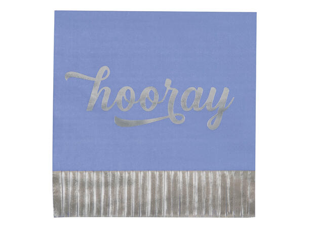 Silver & Bright - "Hooray" 16 Lunchservietter - 33x33cm