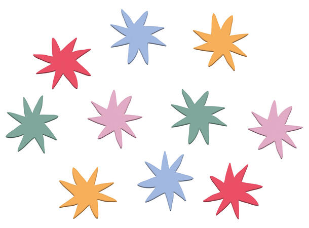 Star Burst 45 Konfettistjerner i papir - 5x5cm