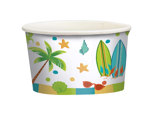 Surf Party 8 Iskrembegere i papir -270ml