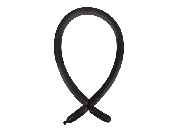160A - Fashion Jet Black 100 Gummiballonger til figurer
