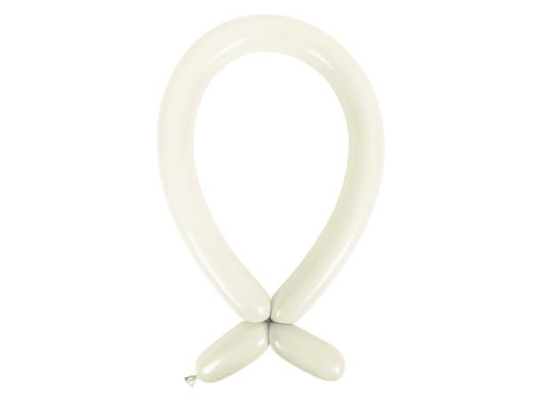 260A - Standard Frosty White 100 Gummiballonger til figurer