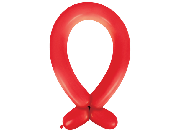 360A - Standard Apple Red 50 Gummiballonger til figurer