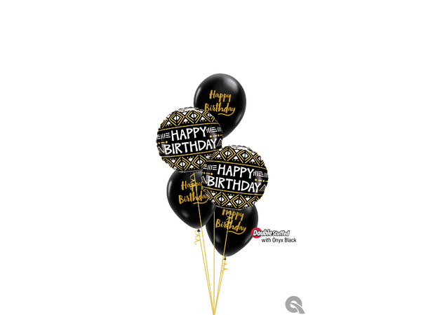 Birthday Brush Script - Diamond Clear 25 gummiballonger - 28cm (11")