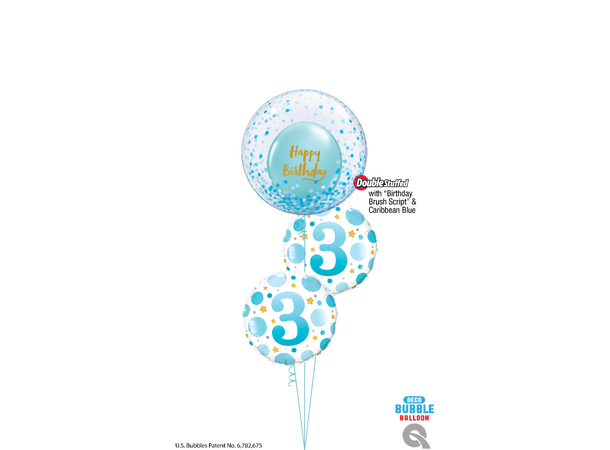Birthday Brush Script - Diamond Clear 25 gummiballonger - 28cm (11")