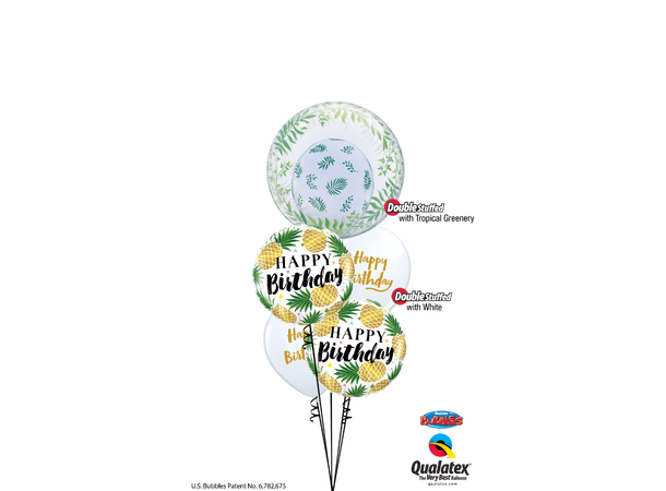 Birthday Brush Script - Diamond Clear 25 gummiballonger - 28cm (11")