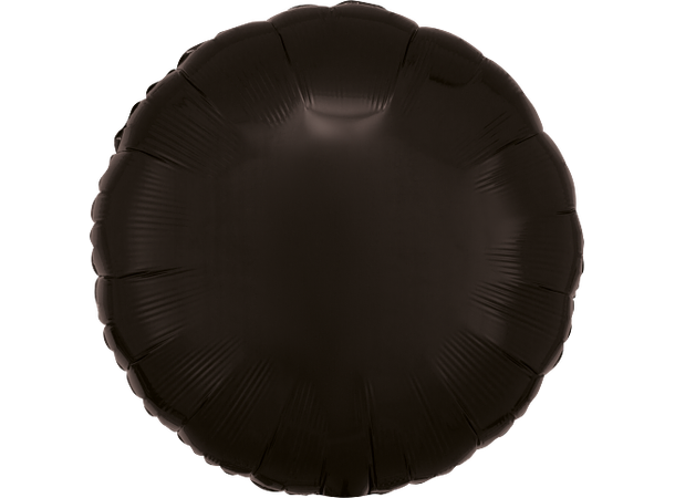 Black 1 Folieballong - Rund - 18" (43cm)