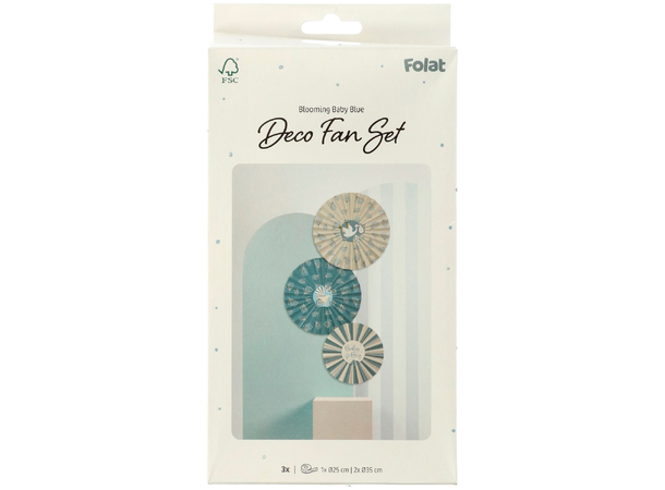 Blooming Baby Boy 3 Papirvifter i papir - 35cm/25cm