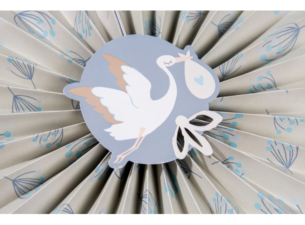 Blooming Baby Boy 3 Papirvifter i papir - 35cm/25cm 