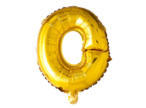 Bokstavballong - O - Gull 1 Folieballong - 41cm (16")